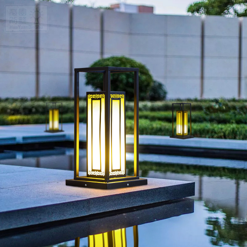 Garden Villa Solar Garden Light Outdoor Landscape Waterproof Home Chinese Lawn Light Outdoor Wall Column Head Light