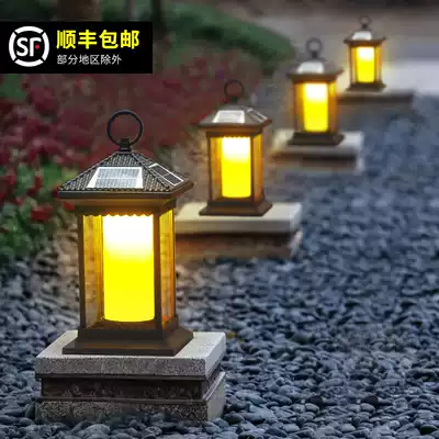 Chinese remote control solar portable lamp windproof lamp candle lamp atmosphere lamp landscape lamp lawn lamp garden lamp floor lamp