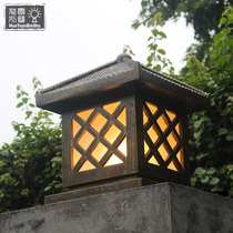 (Garden Villa) FRP imitation stone outdoor lights outdoor waterproof wall lights door column lights courtyard column head lights