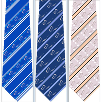 Customized mens high-end wedding and grooms tie formal knot-free red blue black