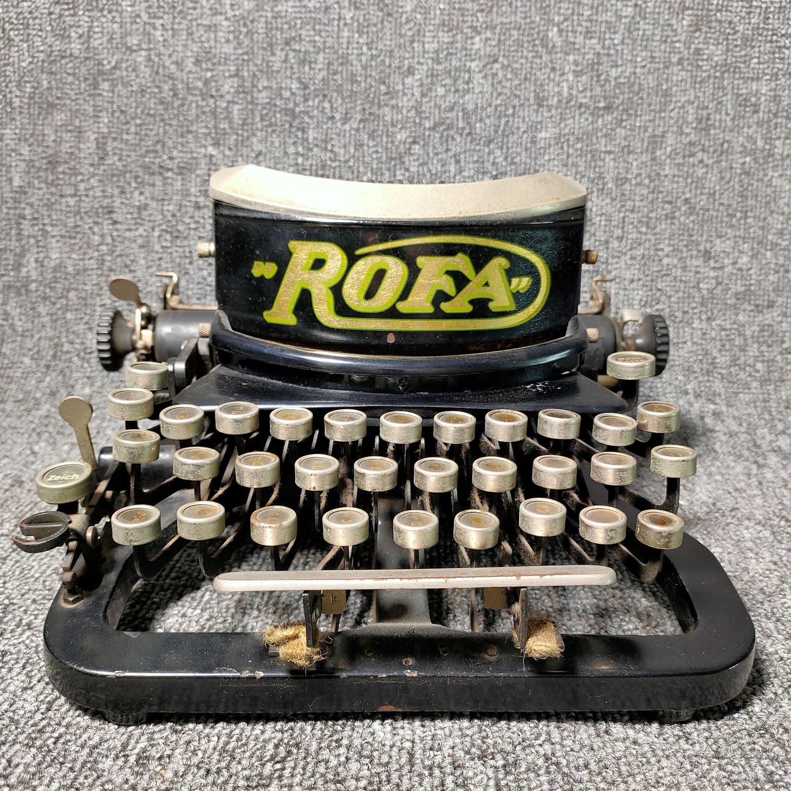 Western Antiques Germany 1923 Rofa 4 Mechanical German typewriter machinery Collection of rare nostalgic old objects