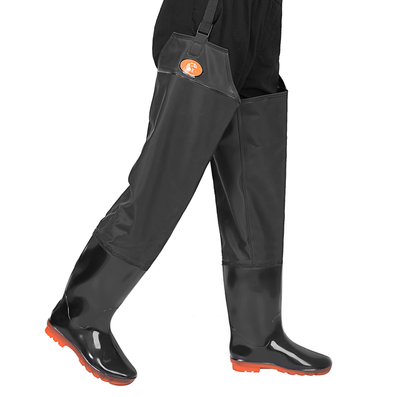 Giày ống cao được cấy trên đầu gối đi mưa nước không thấm nước - Rainshoes giày lười nam chống nước