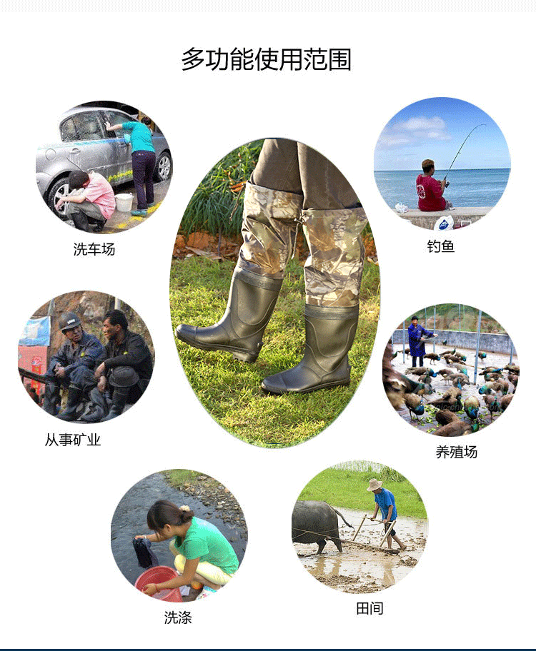 Giày đế dày đế dày Giày cao ủng đi mưa trên đầu gối quần nước dài bằng giày cao su chống trượt qua đầu gối Giày cá giống giày không thấm nước - Rainshoes giày nam chống thấm nước