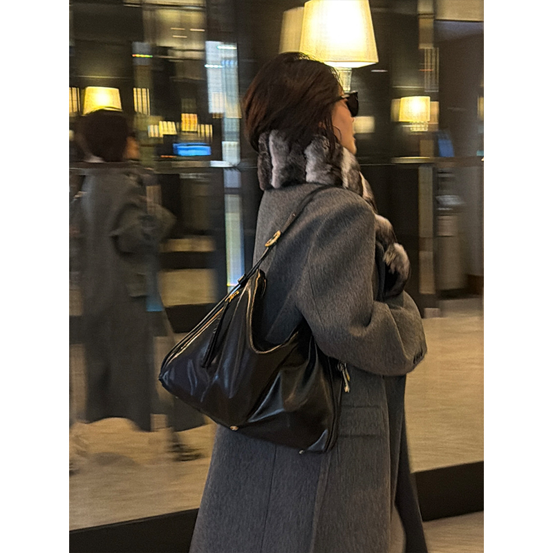 Sixi Handmade· 【Latecomer Bag】Oil Waxed Leather Relaxed High-End Commuter Shoulder Crossbody Tote Bag