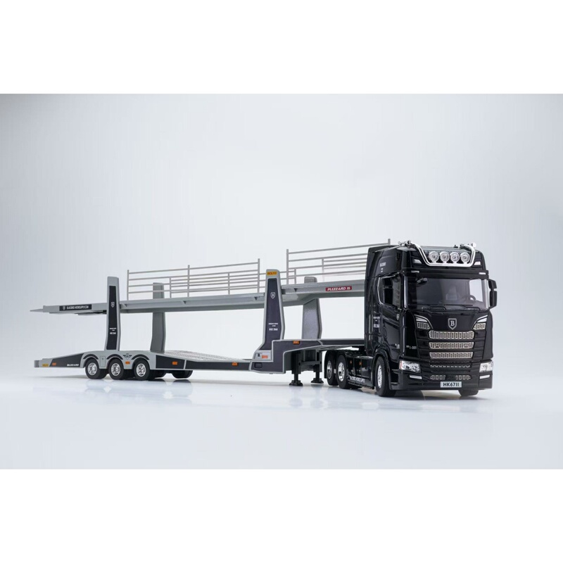 Gkh 1:64 Scania S730 V8 Heavy Truck One-To-Eight Car Transporter Alloy Car Model Collection