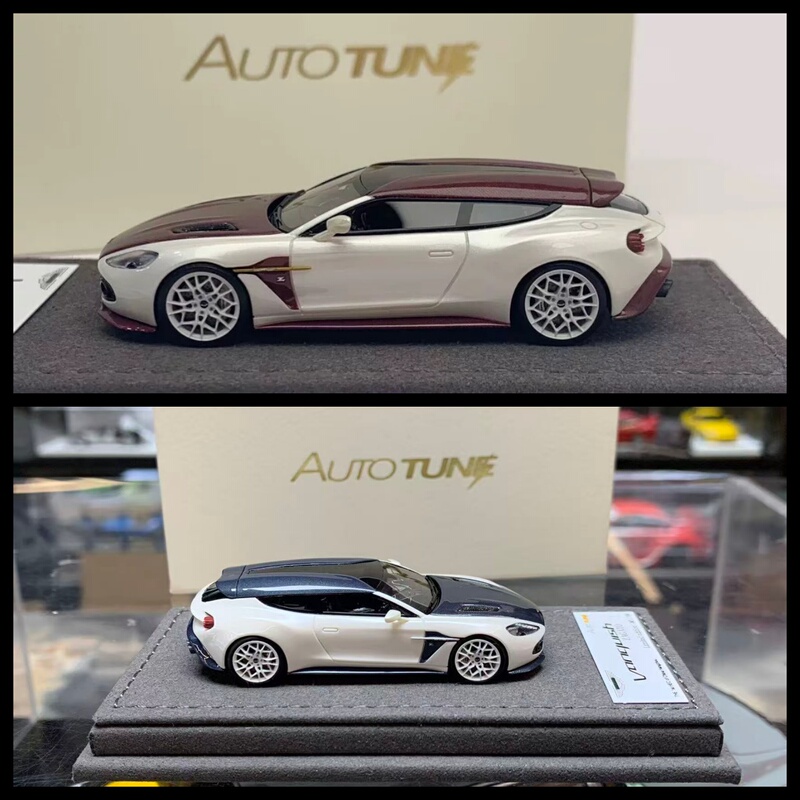 Autotune 1:64 Aston Martin Hunting Edition Hangzhou Limited Edition Resin Car Model Blue Carbon White Red Carbon