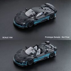 Dcm 1:64 Mansory Sf90 F9Xx Black and Blue Gradient Alloy Simulation Car Model