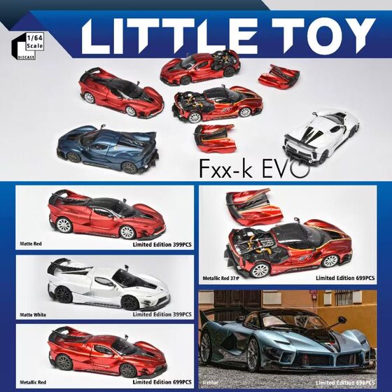 Little Toy 1:64 Lamborghini Fxx-K Evo5 Limited Edition Alloy Car Model Collectible Display Piece