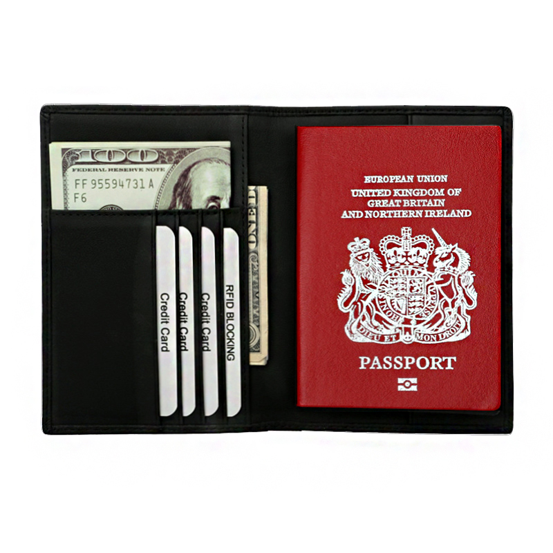 rfid headlayer cow leather passport protective sheath carbon fiber grain genuine leather multifunction passport clip male wallet passport card bag