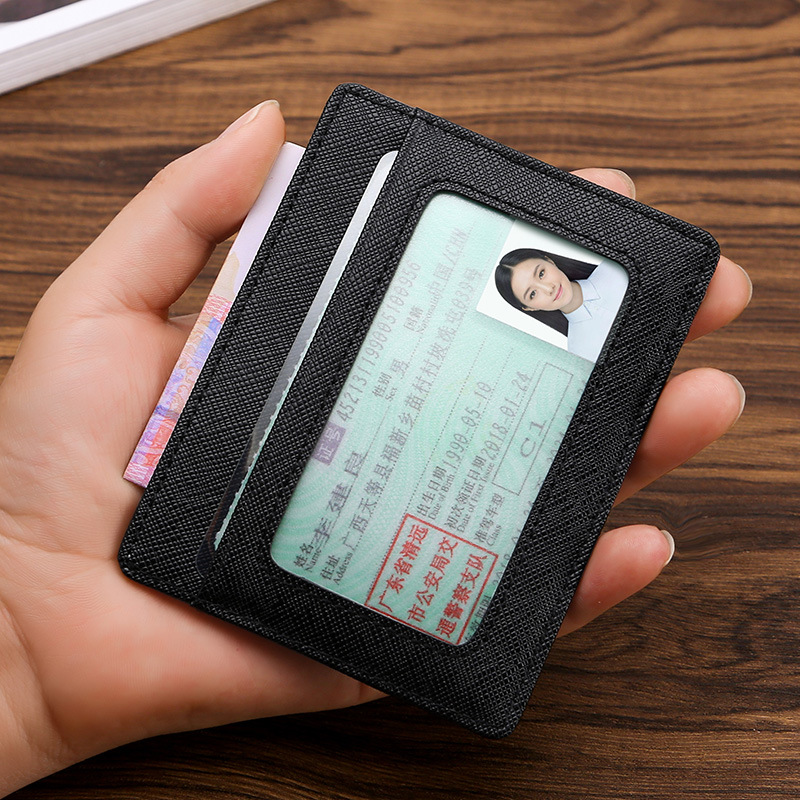 Driver's license Driver's license document pickup cover Leather men and women ultra-thin card bag Cowhide bank small card clip card bag