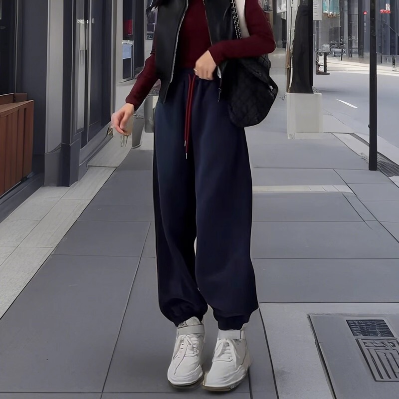 Plus-Size American-Style Sweatpants for Women, Spring and Autumn 2026 New High-Waisted Loose Wide-Leg Harem Casual Jogger Fleece-Lined Sweatpants Plus-Size American-Style Sweatpants for Women, Spring and Autumn 2026 New High-Waisted Loose Wide-Leg Harem Casual Jogger Fleece-Lined Sweatpants