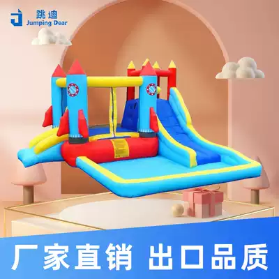 Children's bouncy castle toddler toys baby trampoline neutral bounce slide slide home indoor and outdoor climbing ladder