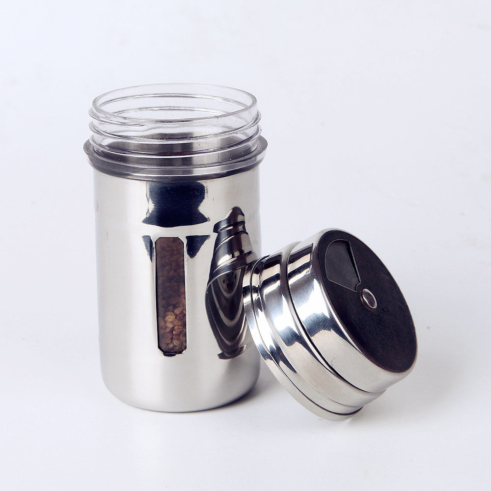 Stainless steel duster duster duster duster chili powder cylinder cocoa powder cinnamon powder with pepper bottle pepper pot