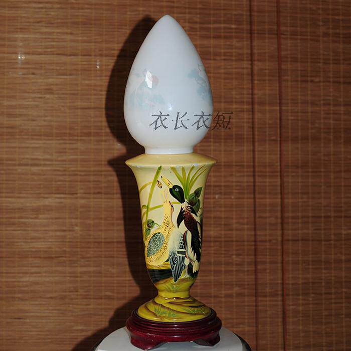 Hand-painted porcelain vase 90s nostalgic item porcelain table lamp retro bedroom living room