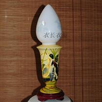 Hand - painted porcelain vase 90s nostalgia porcelain table lamp retro - bedroom living room