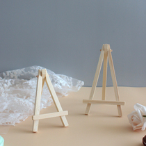 Korea ins wooden triangle mobile phone stand shooting props Postcard display stand support frame Easel decoration