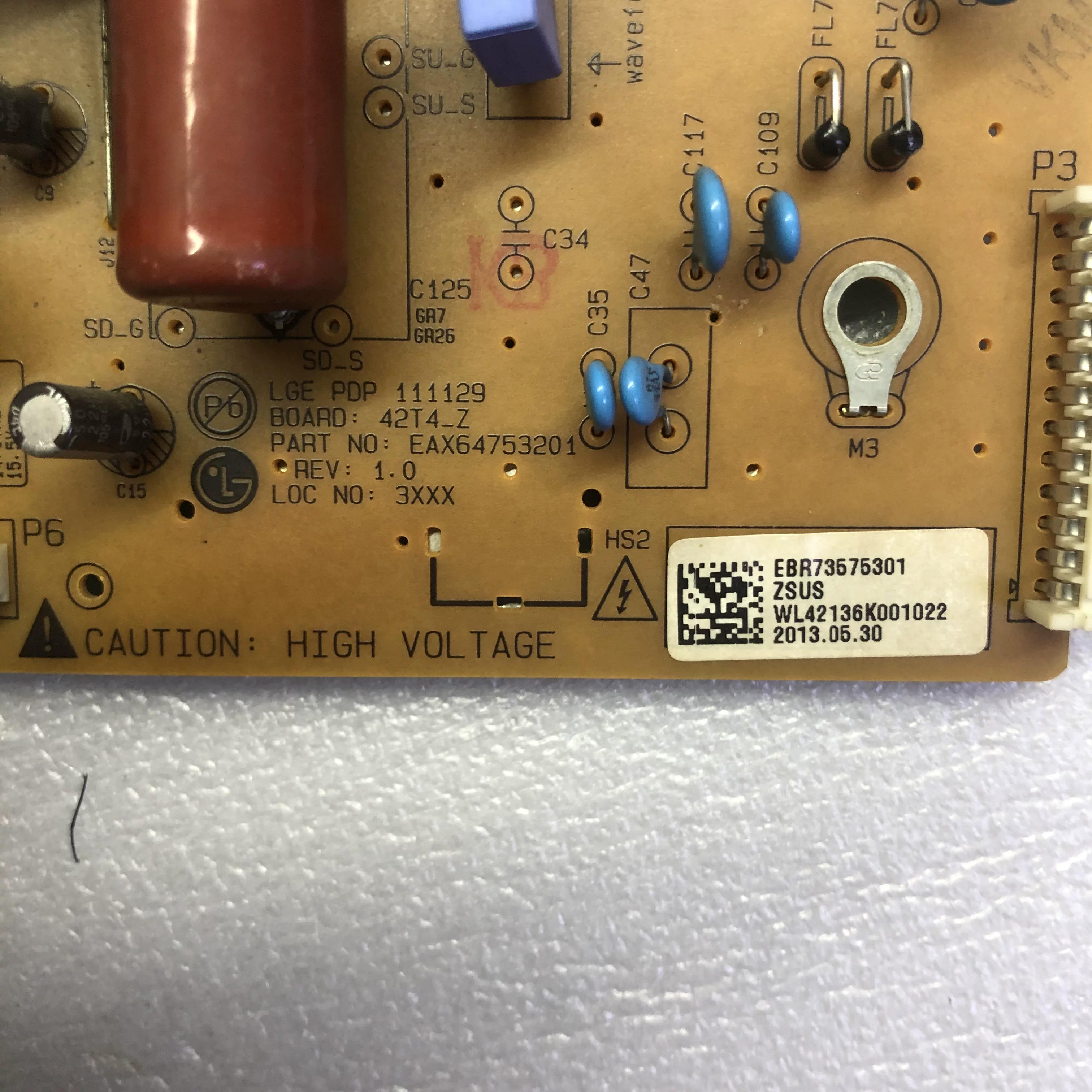 Оригинальная плата Z для LG 42PA450C-CM Z board EBR73575301 EAX64753201 экран PDP42T40010