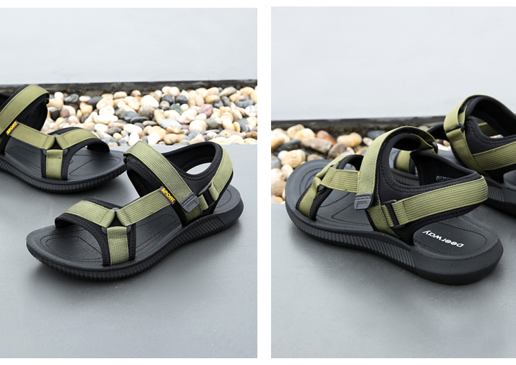 Giày nam đế xuồng Việt Nam Giày đi biển nam 2019 dép mới mùa hè dép chống trượt Velcro phiên bản Hàn Quốc của dép và dép nam - Dép thể thao dép quai hậu nữ đẹp