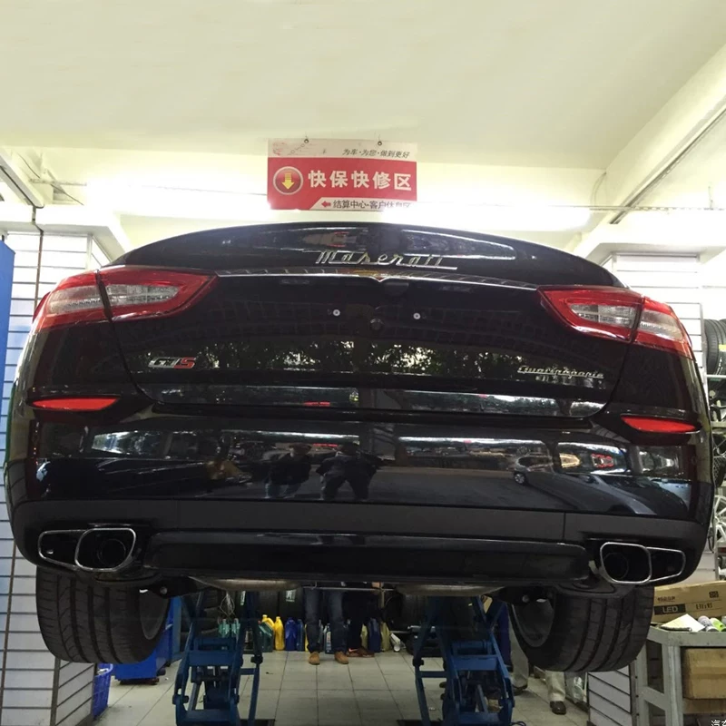 Подходящая для Maserati Quattroporte 3.0V6 круглое отверстие выпускной трубы модификация 3.6V8 квадратного отверстия нержавеющая сталь четыре выхода холодка