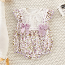 Newborn baby summer dress jumpsuit baby shirt cute girl princess climb clothing summer thin super Foreign Air