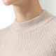 Sungod cashmere sweater women's half turtleneck long-sleeved ribbed sweater round neck slim pullover bottoming sweater