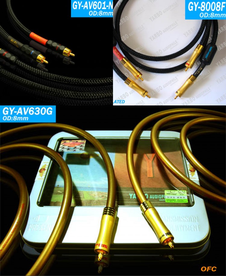 Yabao YARBO Germany Yabburg GY-AV601-N GY-AV601-N AV630G AV630G AV630G hair burning grade silver plated audio signal line