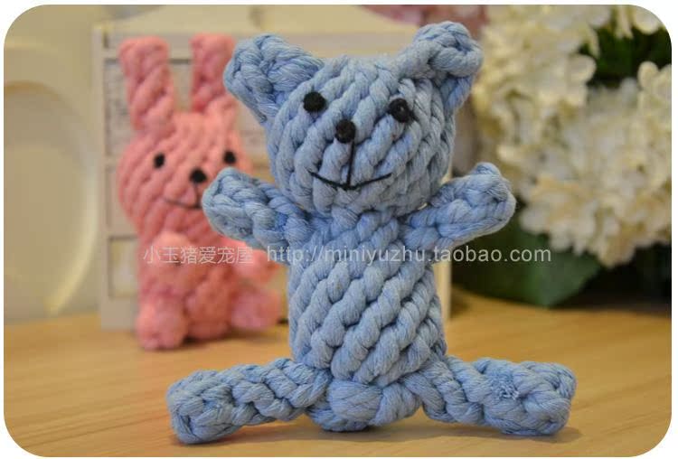 Dog dệt đồ chơi cắn kháng pet Teddy mol cắn dây toy puppy puppies pet cát nguồn cung cấp đào tạo đồ huấn luyện chó