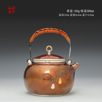 Wonderful hand Songyuan Silver pot for making tea Sterling silver 9999 handmade tea pot Copper silver small silver pot 300ml