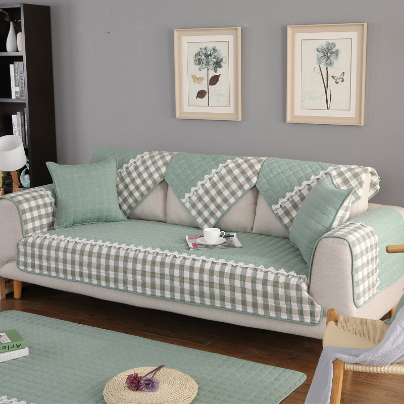 Washed cotton sofa cushion living room non-slip cotton sofa cushion stitching fabric four seasons universal all-inclusive universal sofa cover