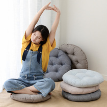 Thickened cotton and linen futon cushion round fabric balcony Japanese tatami floor meditation cushion