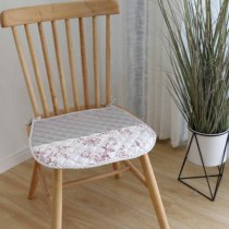 American pastoral canvas cotton horseshoe-shaped non-slip four-season dining chair cushion chair cushion cushion stool ass pad