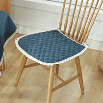 Spring and summer cotton and linen office chair cushion seat cushion coffee chair computer chair thin dining chair cushion car cushion