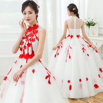New art Test clothing wedding dress color yarn performance puffy skirt theme wedding stage solo performance long female