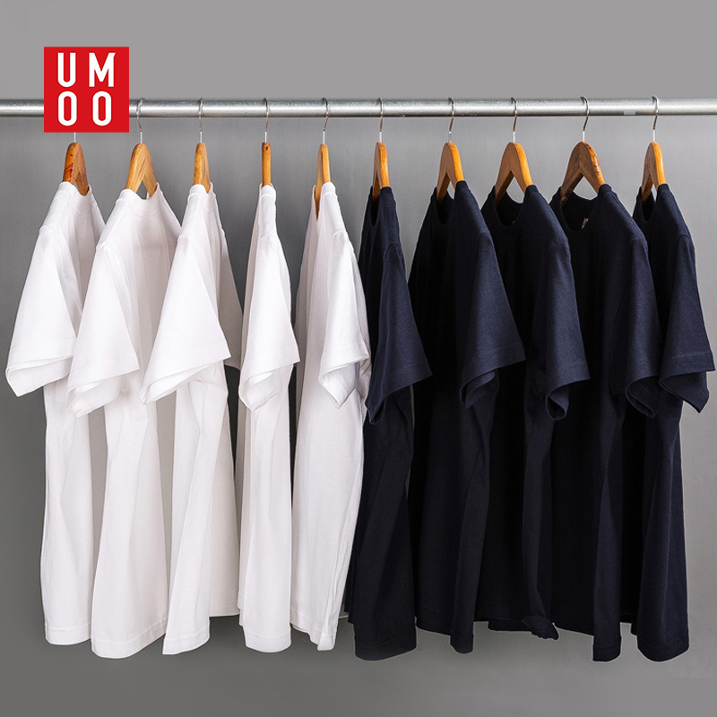Short sleeve sports T-shirt men and women new breathable pure cotton pure cotton suction sweating casual round collar blouses for summer loose half sleeves