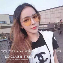 Korean net red with transparent sunglasses womens trend 2019 new cut edge personality male GD sunglasses round face glasses