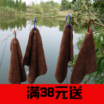 Double-layer composite coral velvet thickened absorbent fishing without bait cleaning wipe rod fishing special towel