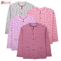 Middle-aged and elderly pure cotton autumn clothes for the elderly All cotton Grandma is wearing a bottomline coat in a single piece of warm clothes for mother-in-law