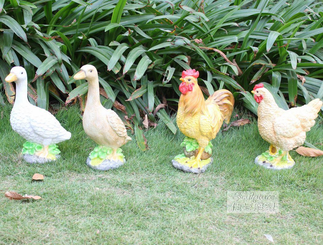 Small animal craft gifts decoration living room courtyard outdoor lawn floor decoration owl chicken duck rabbit home decoration