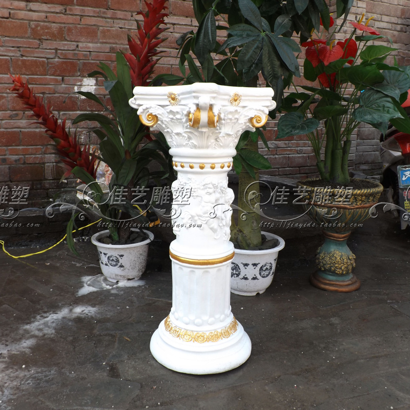 European-style fiberglass figure sculpture artwork living room outdoor floor-to-ceiling furnishings can be customized to make angel Roman column scenery