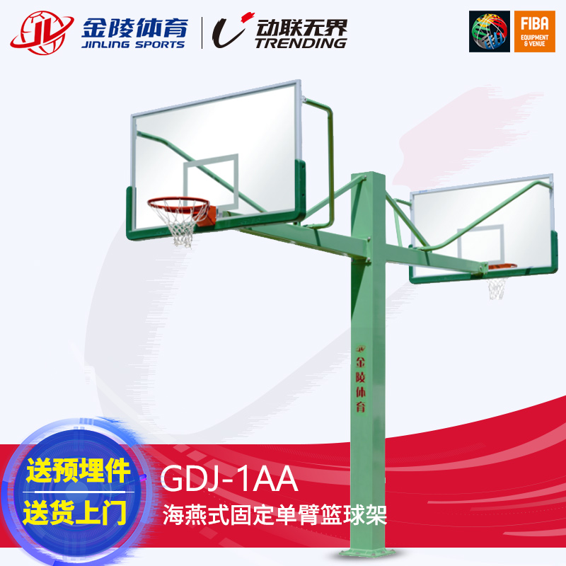 Golden Mausoleum Sports Adult Haiyan style fixed single-arm basketball stand GDJ-1AA 11233 11256 FIBA certified