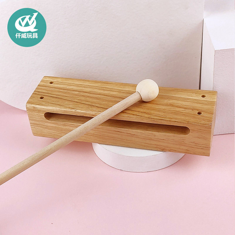 Qianwei kindergarten elementary school Orff musical instrument solid wood square clapper national musical instrument treble clapper children's square sound tube