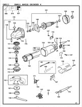 Dewei angle grinder DW811 carbon brush brush rotor stator gear gearbox and other accessories