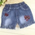 Quần short denim nữ mùa hè mỏng mặc thời trang Hàn Quốc 2019 mới mùa hè đầm lỗ quần trẻ em nóng bỏng - Quần jean quần jean nam mùa đông 1-7 tuổi Quần jean