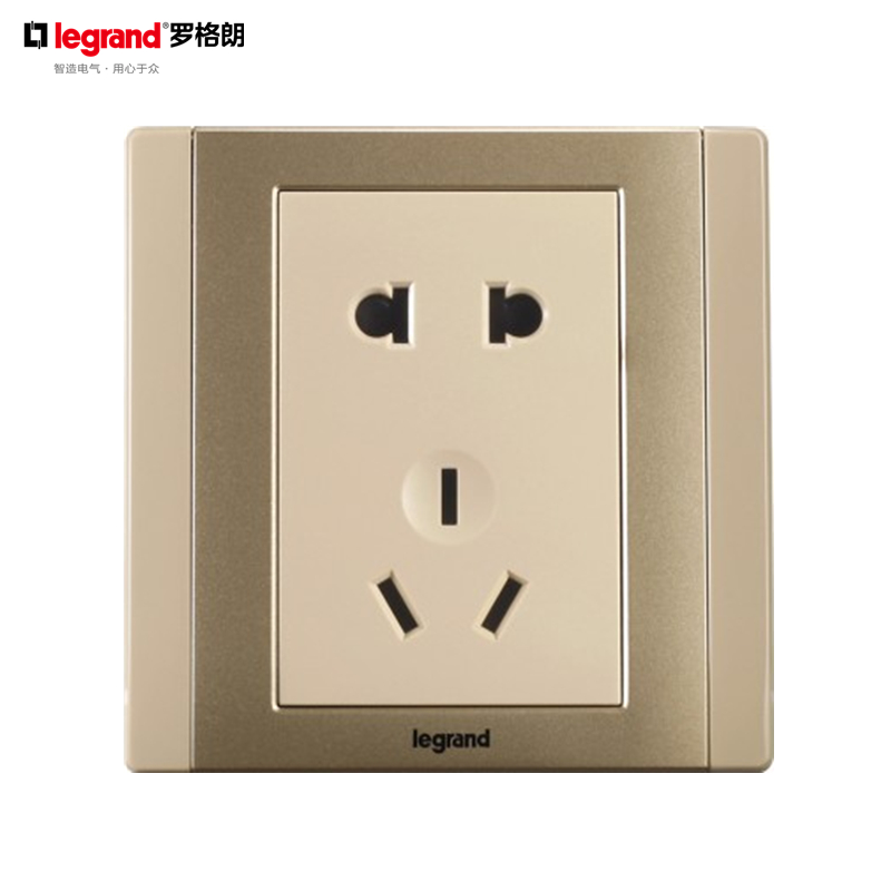 TCL Roğlan Beauty Culvert Gold 23 Inserted Champagne Gold Five Holes Socket 86 Type Concealed panel