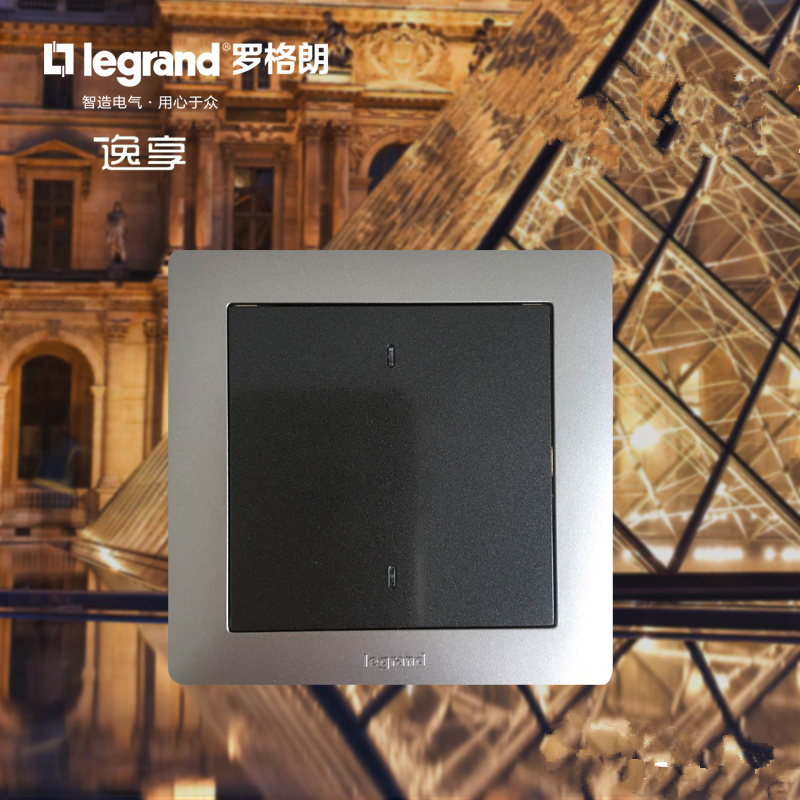 TCL Roglang Satin Silver Binary Light Touch Key Switch Two Key Self reset Dry contact 86 Scene Panel