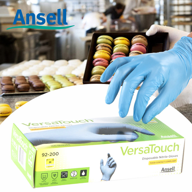 Anthel disposable gloves No powder thickened Nitrile Latex Catering Food Grade Beauty Check Housework Cleaning