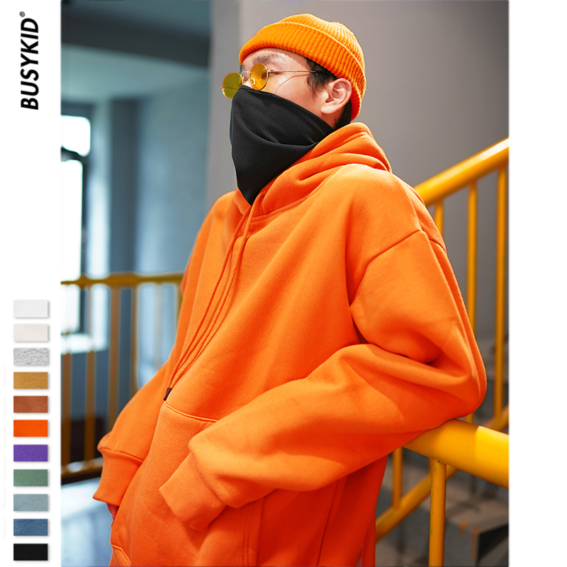 Hip-Hop Street Dance Multi-Color Hooded Sweatshirt Hip-Hop Loose Large Size Unisex Solid Color Hoodie Mid-Length Chinese Style Couple Outfit Hip-Hop Street Dance Multi-Color Hooded Sweatshirt Hip-Hop Loose Large Size Unisex Solid Color Hoodie Mid-Length Chinese Style Couple Outfit