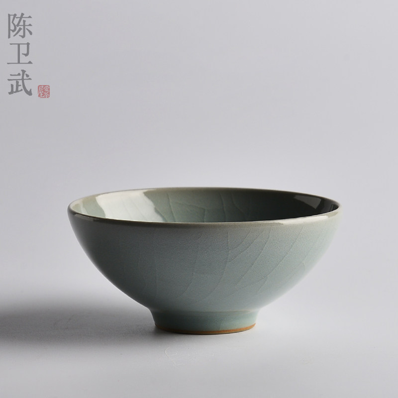 Dragon Springs Green Porcelain Virtuoso handmade multiple pieces of open sheet Bowl Shaped Porcelain Cup Tea Cup Teacup Tea Bowl Tea Bowl cup Gong Fu Tea Utensils