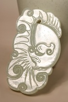 41 Qing Dynasty Hetian jade dragon double-sided brand pendant fidelity Bao Lao Gu Yu (elopement Bali)