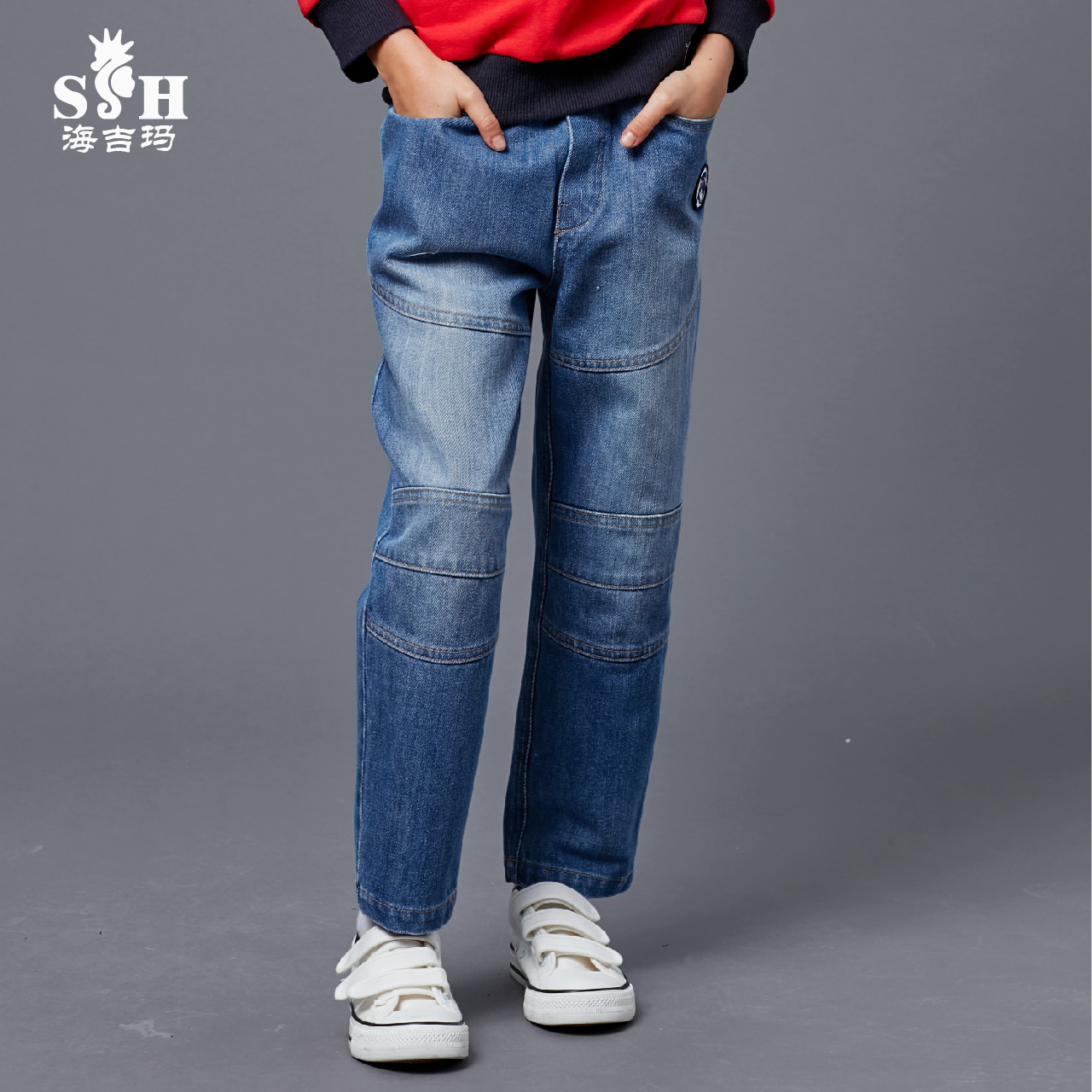 Quần jean nam Thin mùa xuân và quần jean Loose quần Straight Sky Silk Denim quần mùa thu cho trẻ em.